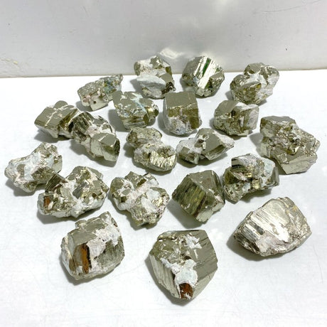 20 Pieces Raw Pyrite Specimen - Wholesale Crystals