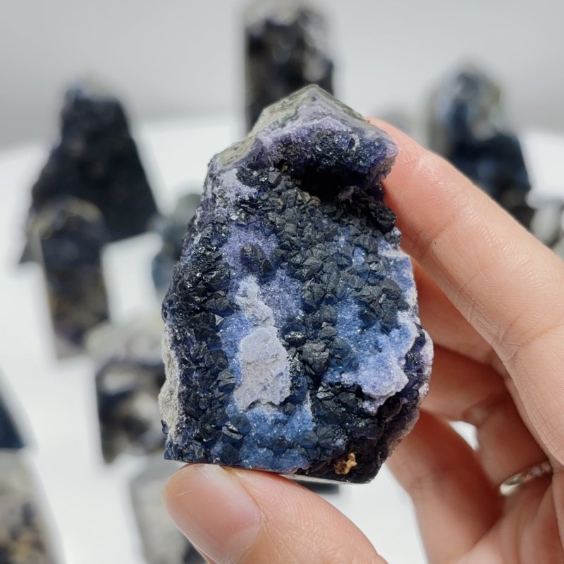 21 Pieces Beautiful Blue Fluorite Raw Tower Specimen Stone - Wholesale Crystals