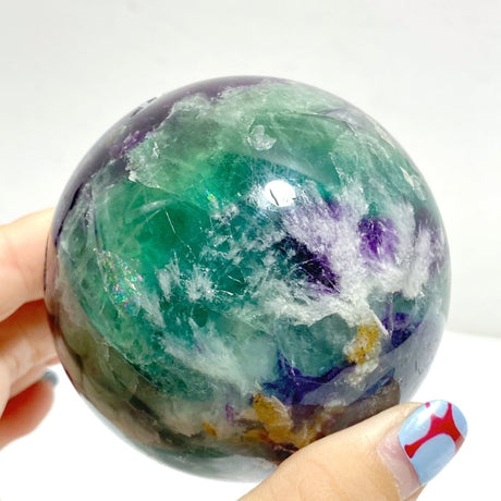 21 Pieces Beautiful Feather Fluorite Sphere - Wholesale Crystals