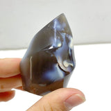 21 Pieces Black Orca Agate Flame Carving 1 - Wholesale Crystals