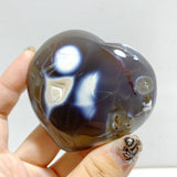 21 Pieces Black Orca Agate Heart 4 -Wholesale Crystals