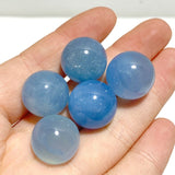 21 Pieces High Quality Aquamarine Spheres - Wholesale Crystals