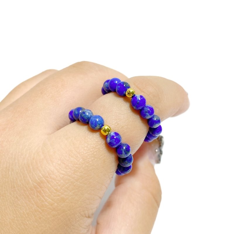 21 Types Crystal Beaded Rings Wholesale Tiger Eye Blue Aventurine -Wholesale Crystals
