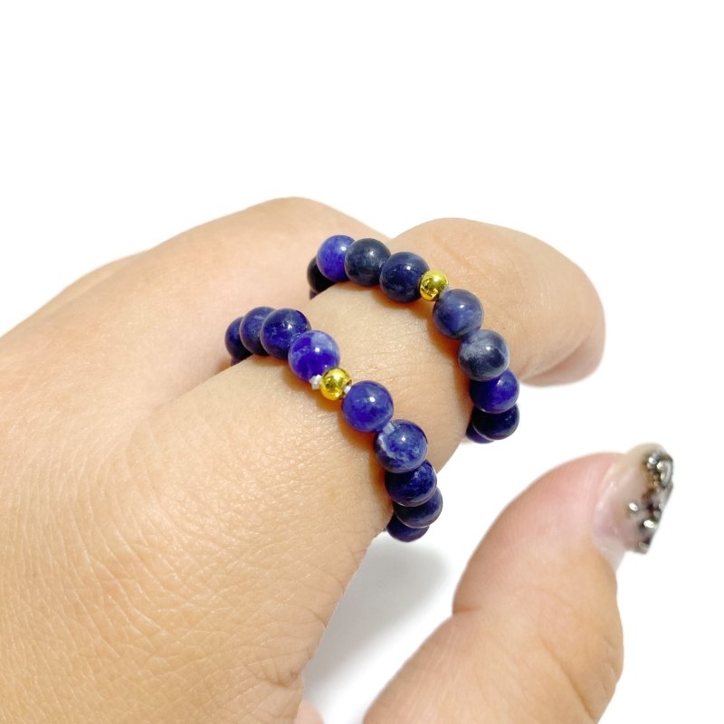 21 Types Crystal Beaded Rings Wholesale Tiger Eye Blue Aventurine -Wholesale Crystals