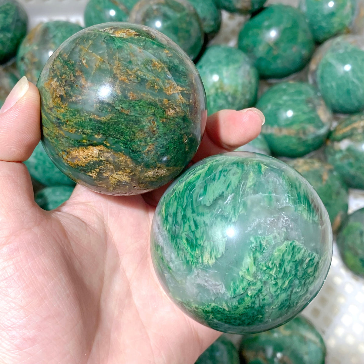 60 Pieces Africa Jade Spheres (Sea Freight Only)