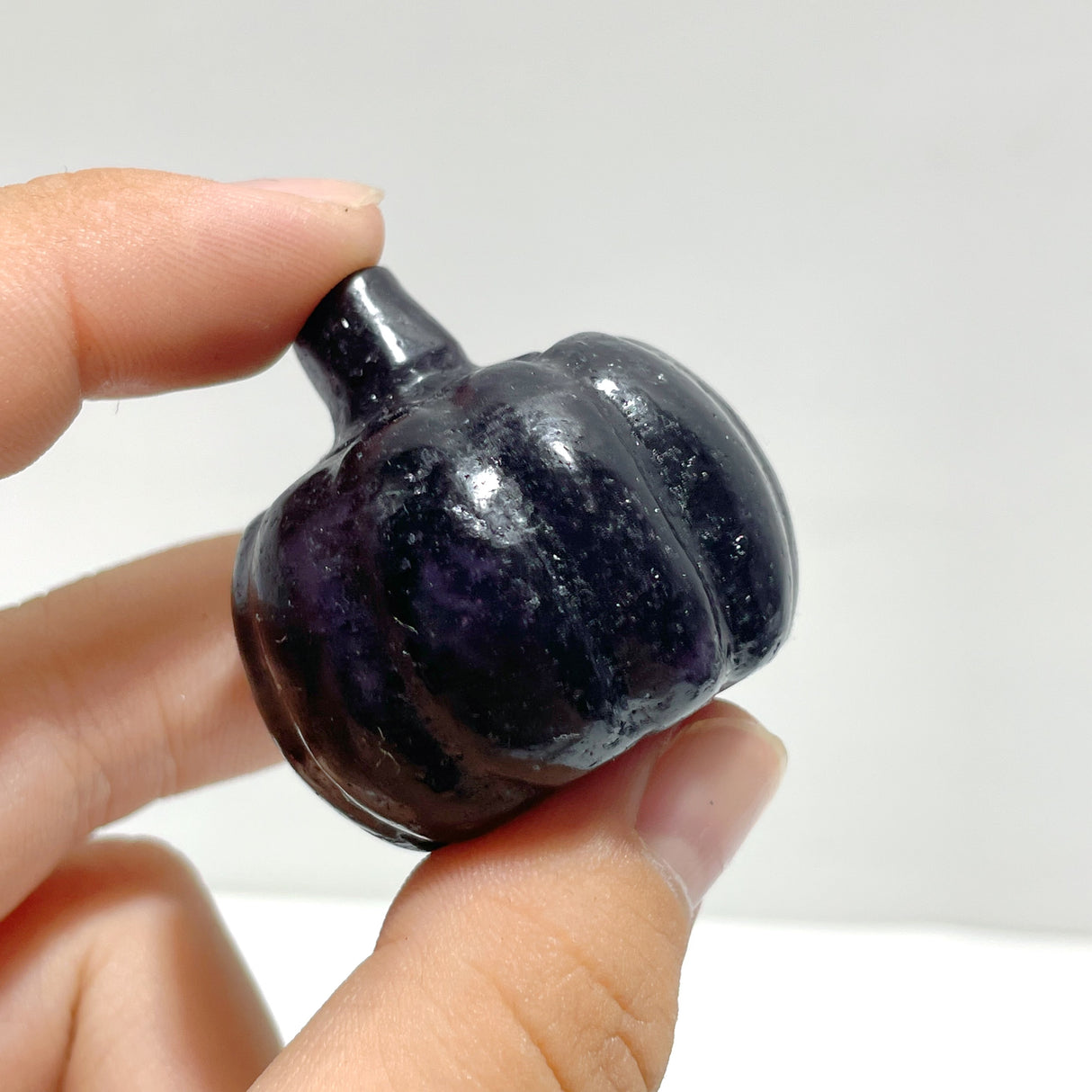 Deep Purple Lepidolite Pumpkin Carving Wholesale