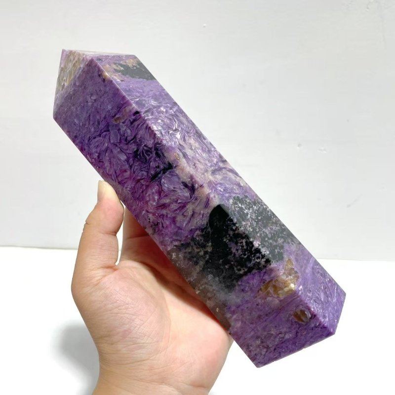 21CM Charoite Tower Point For Collection - Wholesale Crystals