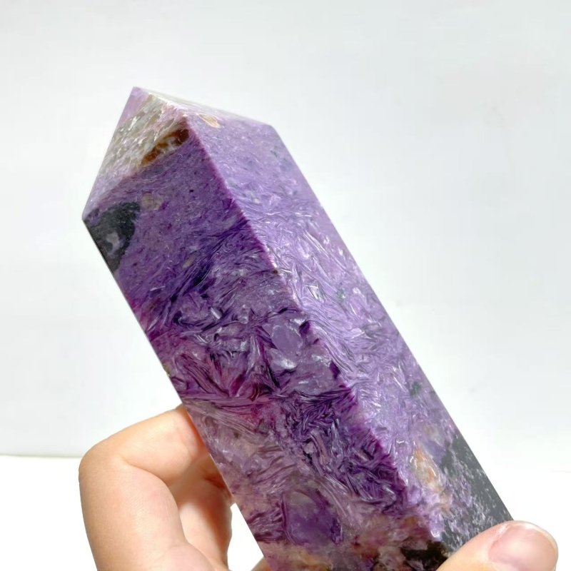 21CM Charoite Tower Point For Collection - Wholesale Crystals