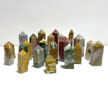22 Pieces 8th Vein Ocean Jasper Tower - Wholesale Crystals