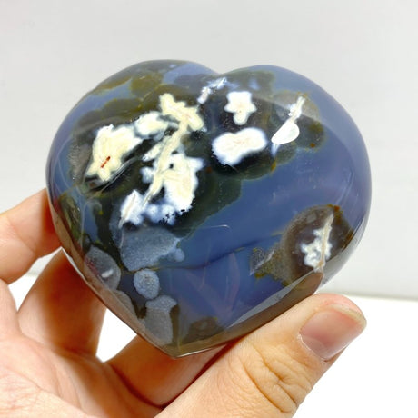22 Pieces Black Orca Agate Heart 1 - Wholesale Crystals
