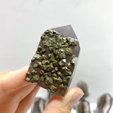22 Pieces Fluorite Mixed Pyrite Calcite Slabs - Wholesale Crystals