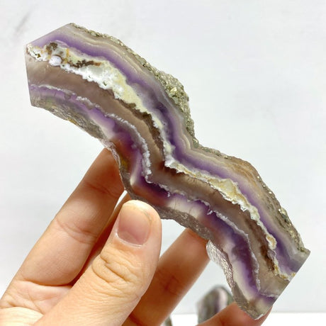 22 Pieces Fluorite Mixed Pyrite Calcite Slabs - Wholesale Crystals