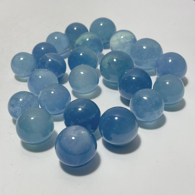 23 Pieces Beautiful Aquamarine Spheres - Wholesale Crystals