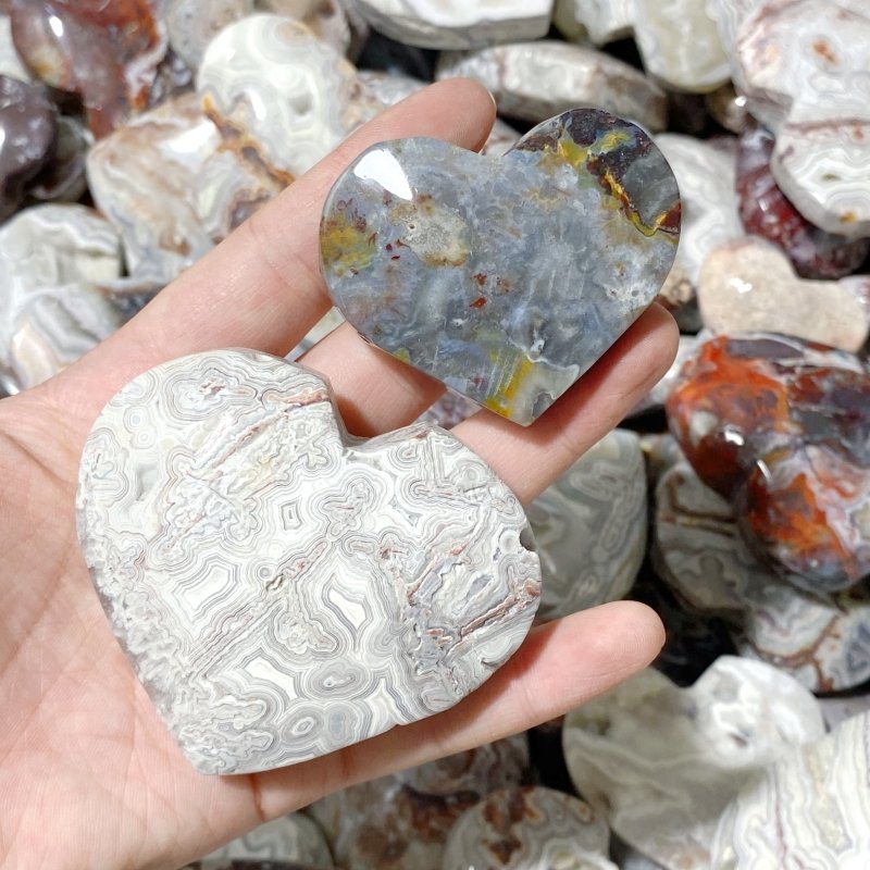 231 Pieces Moroccan Agate Heart (Sea Freight Only) -Wholesale Crystals