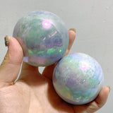 24 Pieces Aura Blue Calcite Spheres -Wholesale Crystals