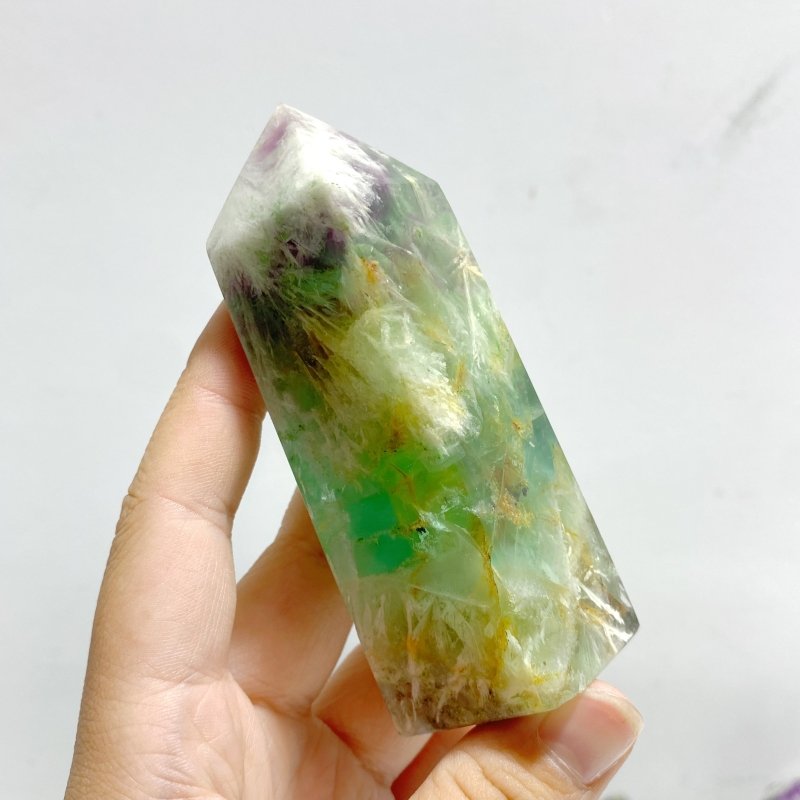 24 Pieces Feather Fluorite Four-sided Points -Wholesale Crystals