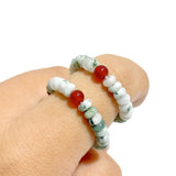 24 Types Crystal Beaded Rings Wholesale Moss Agate Chevron Amethyst Red Jasper -Wholesale Crystals
