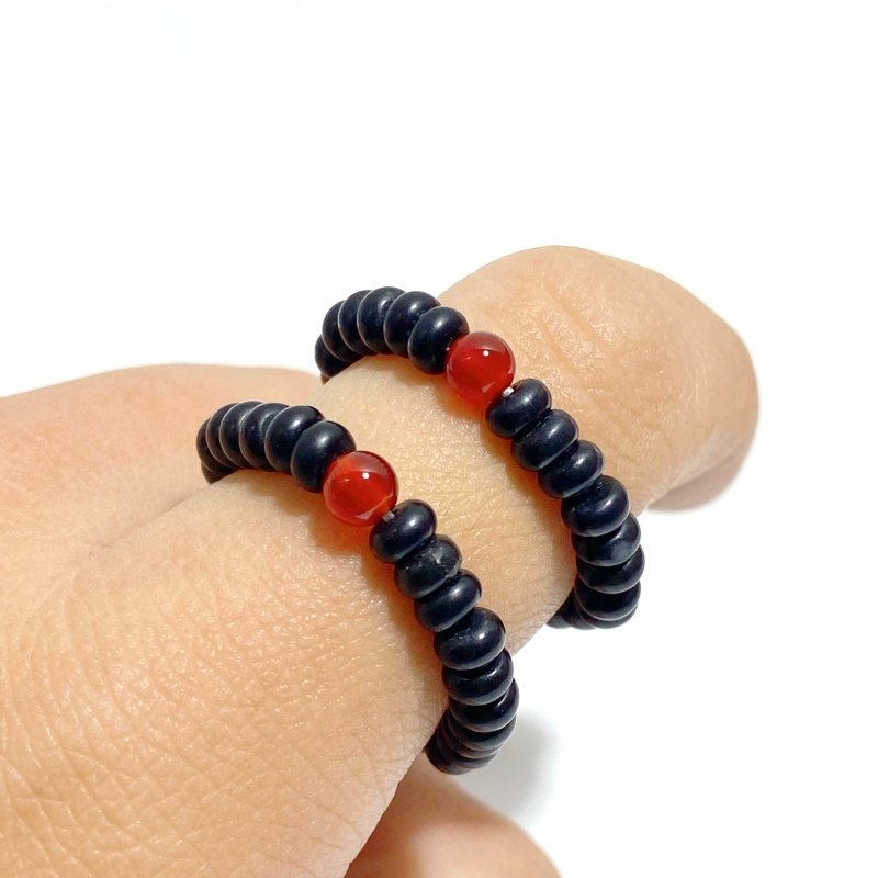 24 Types Crystal Beaded Rings Wholesale Moss Agate Chevron Amethyst Red Jasper -Wholesale Crystals