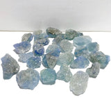 25 Pieces Raw Blue Fluorite Mixed Calcite Specimen - Wholesale Crystals