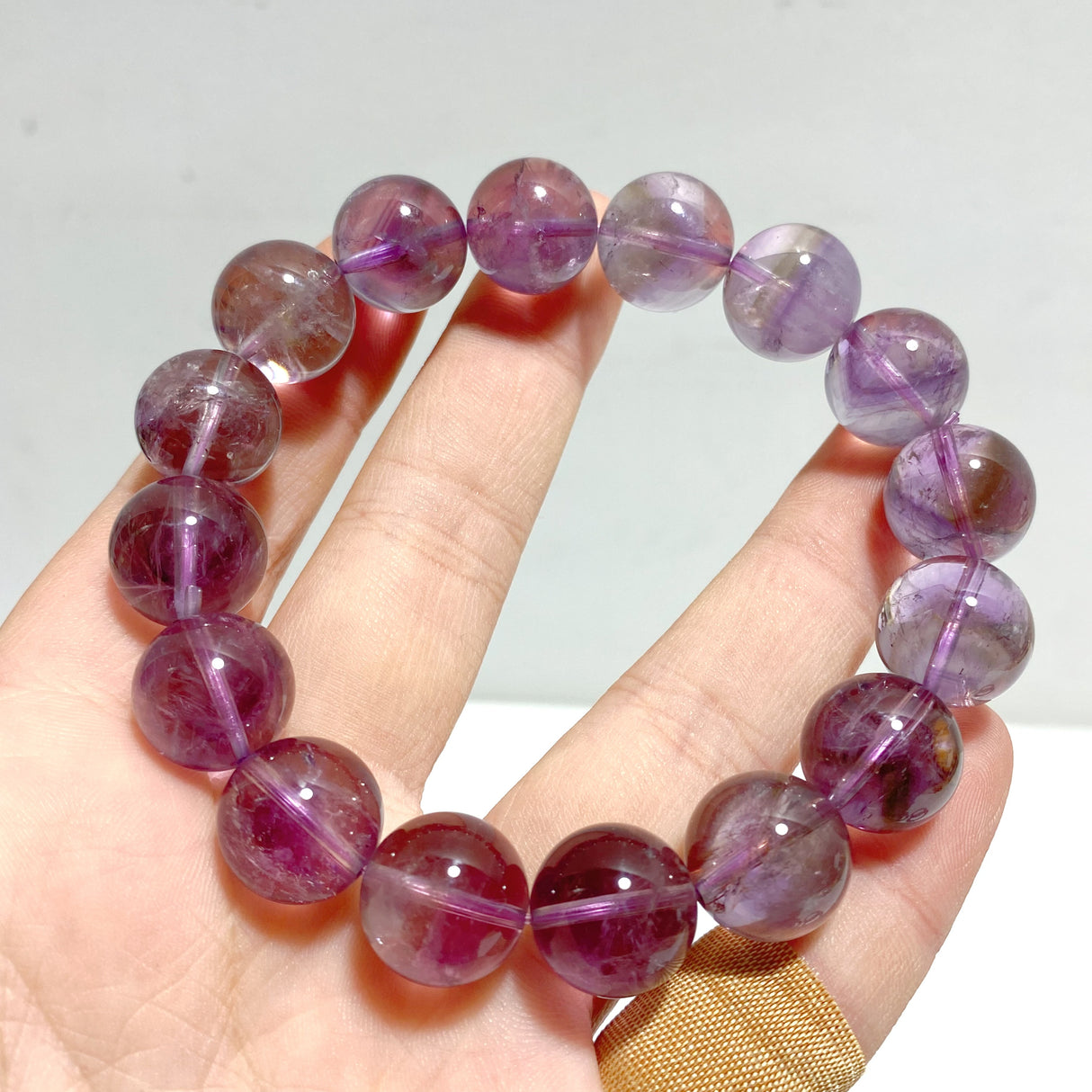 9 Pieces Light Color Amethyst Bracelets