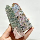 26 Pieces Beautiful Vein Ocean Jasper Four - sided Tower Points - Wholesale Crystals
