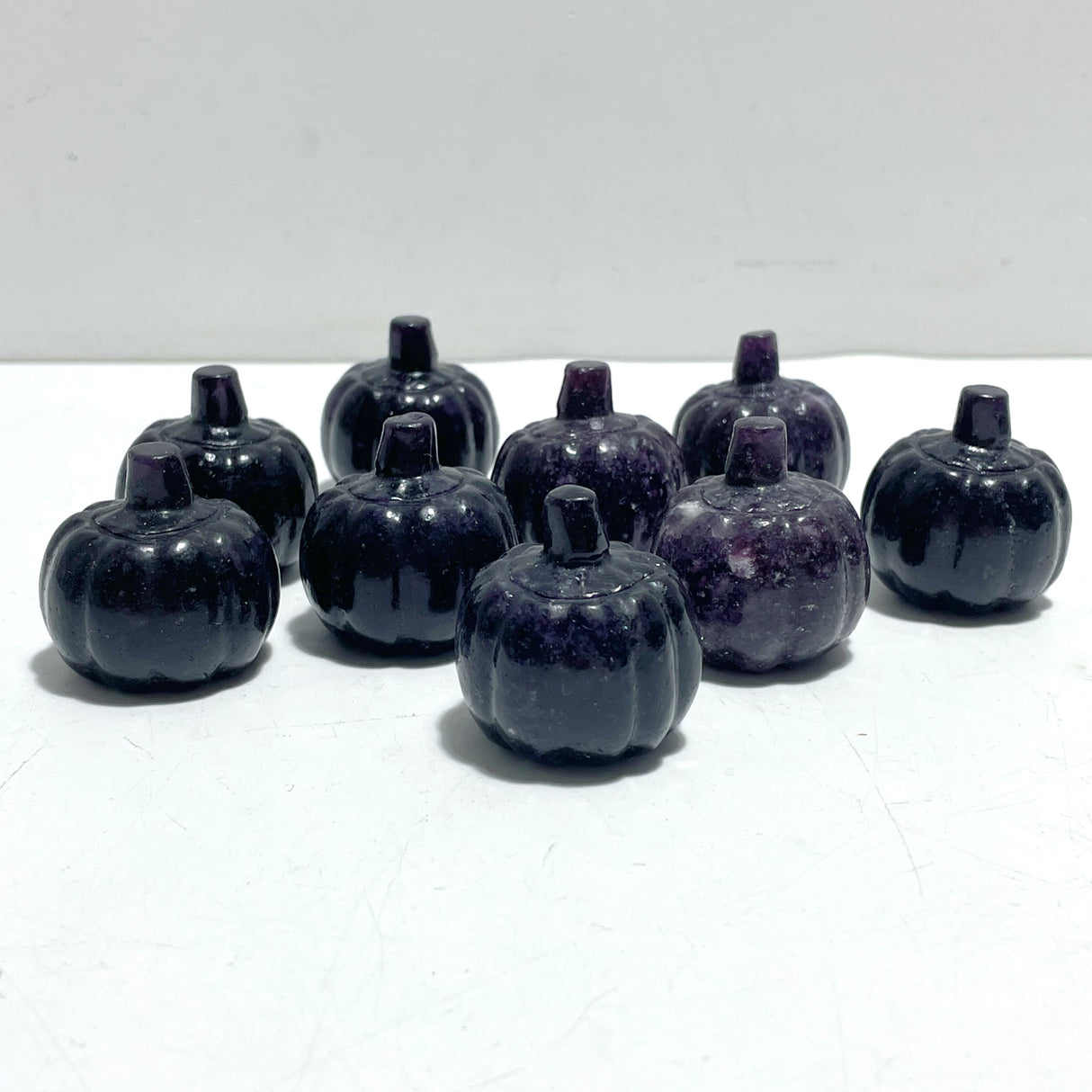 Deep Purple Lepidolite Pumpkin Carving Wholesale
