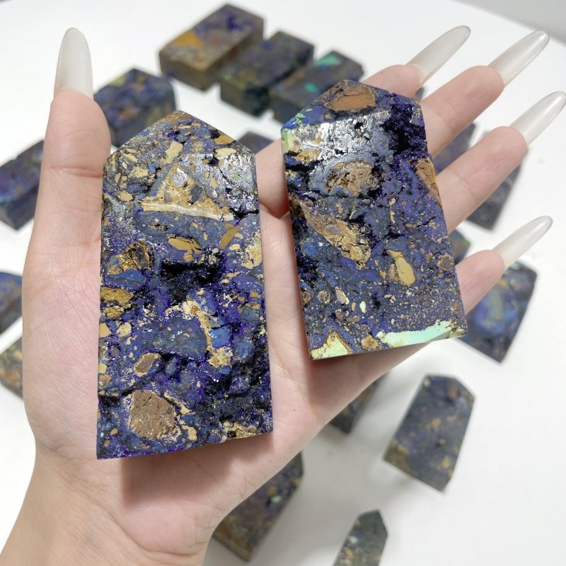 28 Pieces Azurite Malachite Tower - Wholesale Crystals