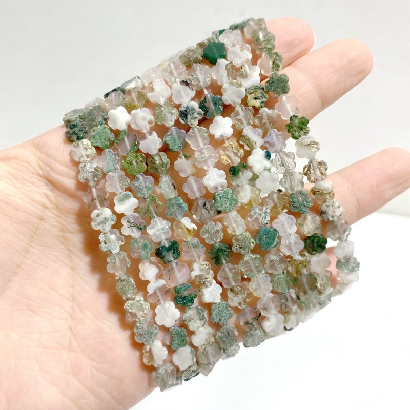 28 Types Flower Shape Bracelets Wholesale Green Aventurine Amazonite Moss Agate -Wholesale Crystals