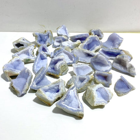 29 Pieces Geode Blue Chalcedony Druzy - Wholesale Crystals