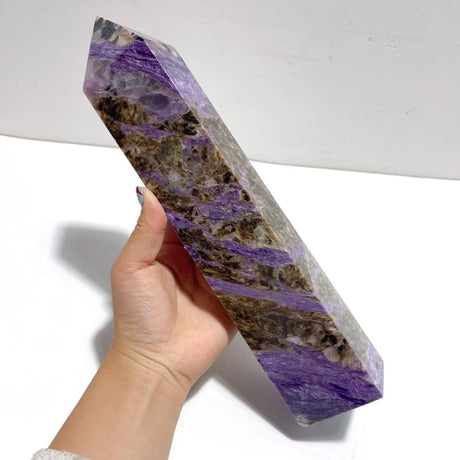 29CM Charoite Tower Point For Collection - Wholesale Crystals