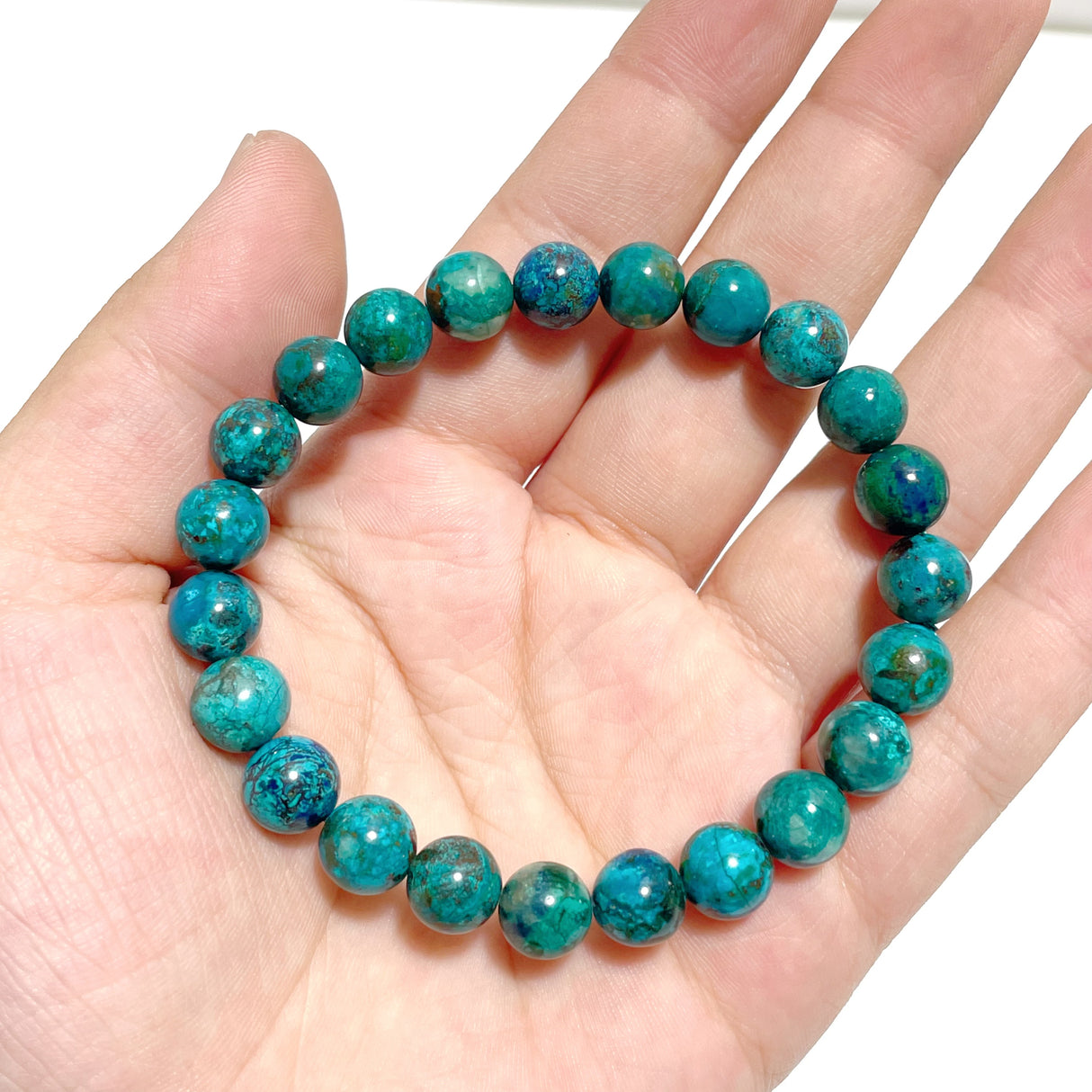 14 Pieces 8mm Chrysocolla Bracelets