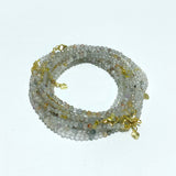 3MM Multi-Faceted Crystal Flash Bead Bracelets Necklace Wholesale Labradorite Sunstone Aquamarine