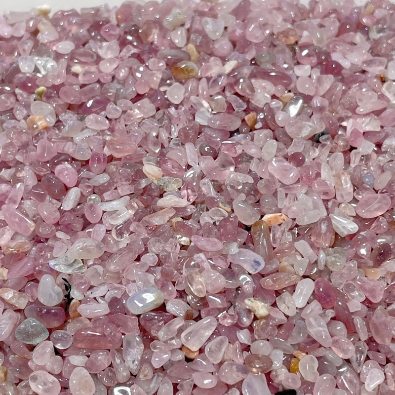 3 - 5mm Madagascar Rose Quartz Chips Gravel Wholesale - Wholesale Crystals