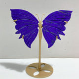 3 Pairs Lapis Lazuli Butterfly Wing Carving With Stand -Wholesale Crystals