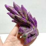 3 Pieces Atlantisite Nine - tailed Foxes Carving - Wholesale Crystals