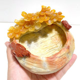 3 Pieces Beautiful Colorful Jasper Bowl Hand Carving Home Decor - Wholesale Crystals