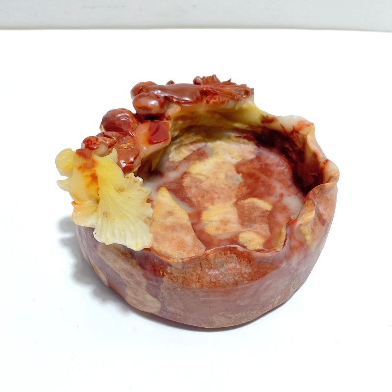 3 Pieces Beautiful Colorful Jasper Bowl Hand Carving Home Decor - Wholesale Crystals