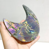 3 Pieces Beautiful Labradorite Moon Carving With Stand - Wholesale Crystals