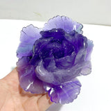 3 Pieces Beautiful Purple Fluorite Flower Carving 5 - Wholesale Crystals