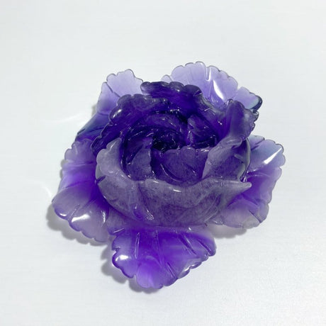 3 Pieces Beautiful Purple Fluorite Flower Carving 5 - Wholesale Crystals