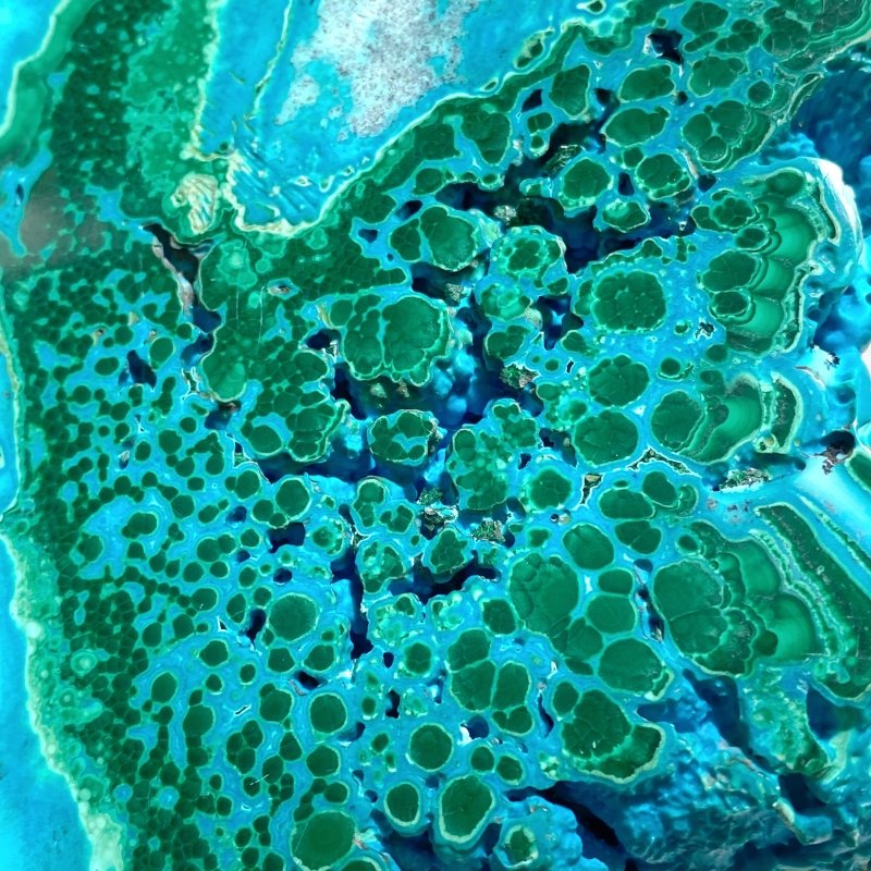 3 Pieces High Quality Beautiful Chrysocolla Mixed Malachite Slab Specimen 1 - Wholesale Crystals