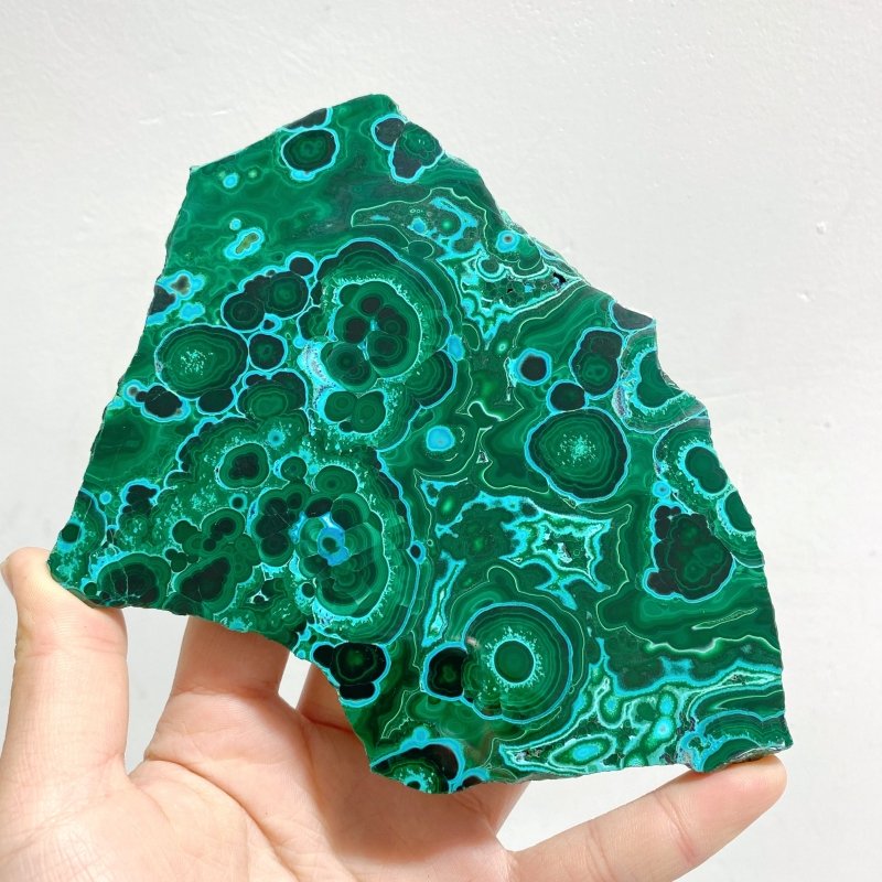3 Pieces High Quality Beautiful Chrysocolla Mixed Malachite Slab Specimen 10 - Wholesale Crystals