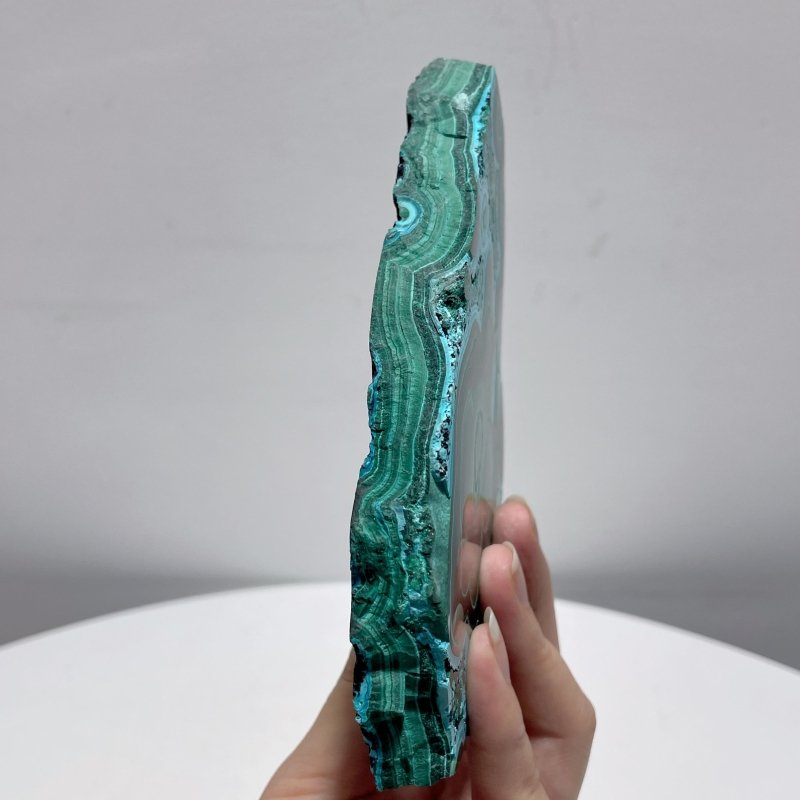 3 Pieces High Quality Chrysocolla Mixed Malachite Slab Specimen - Wholesale Crystals