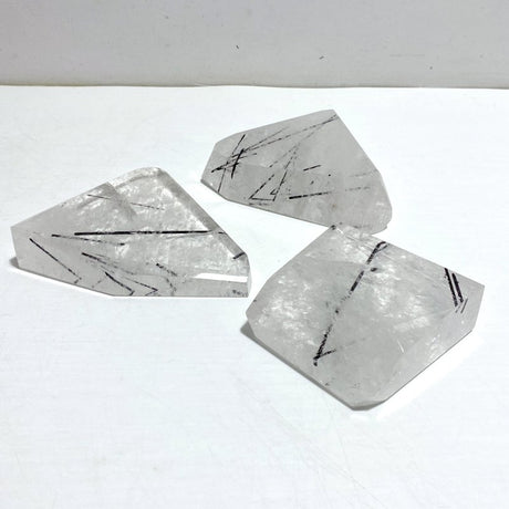 3 Pieces High Quality Clear Quartz With Black Tourmaline Free Form - Wholesale Crystals