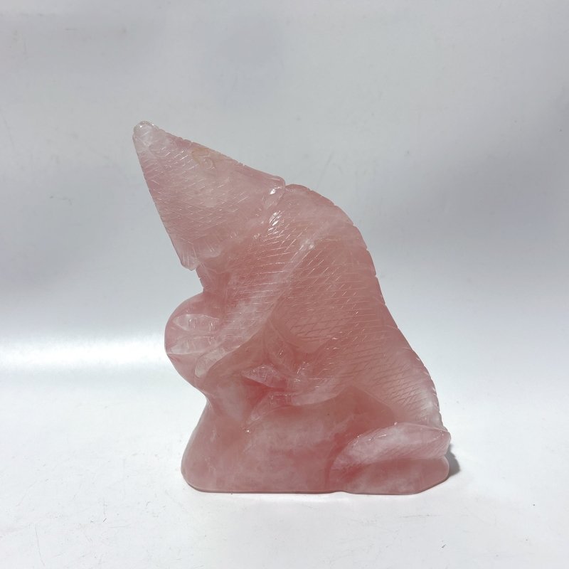 3 Pieces High Quality Rose Quartz Lizard Carving -Wholesale Crystals