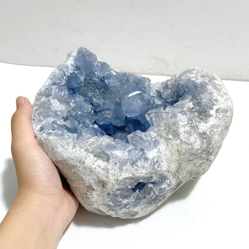 3 Pieces Large Blue Celestite Cluster Home Decor -Wholesale Crystals