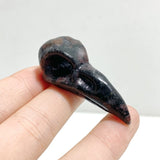 3 Types 5cm Crow Skull Carving Wholesale Garnet Black Obsidian -Wholesale Crystals