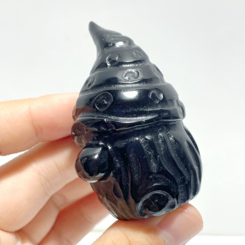 3 Types Halloween Gnome Carving Wholesale Obsidian Fluorite Tree Jasper - Wholesale Crystals