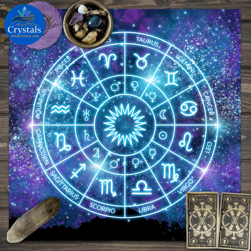 3 Zodiac Starry Sky Tarot Tablecloth - Wholesale Crystals