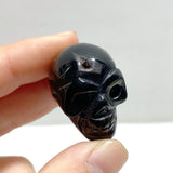 30 Pieces Black Agate Skull Carving - Wholesale Crystals